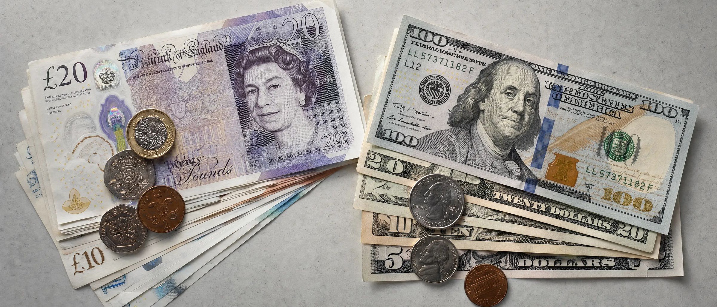 Pounds out, dollars in — at rates the retail counter will not quote you.