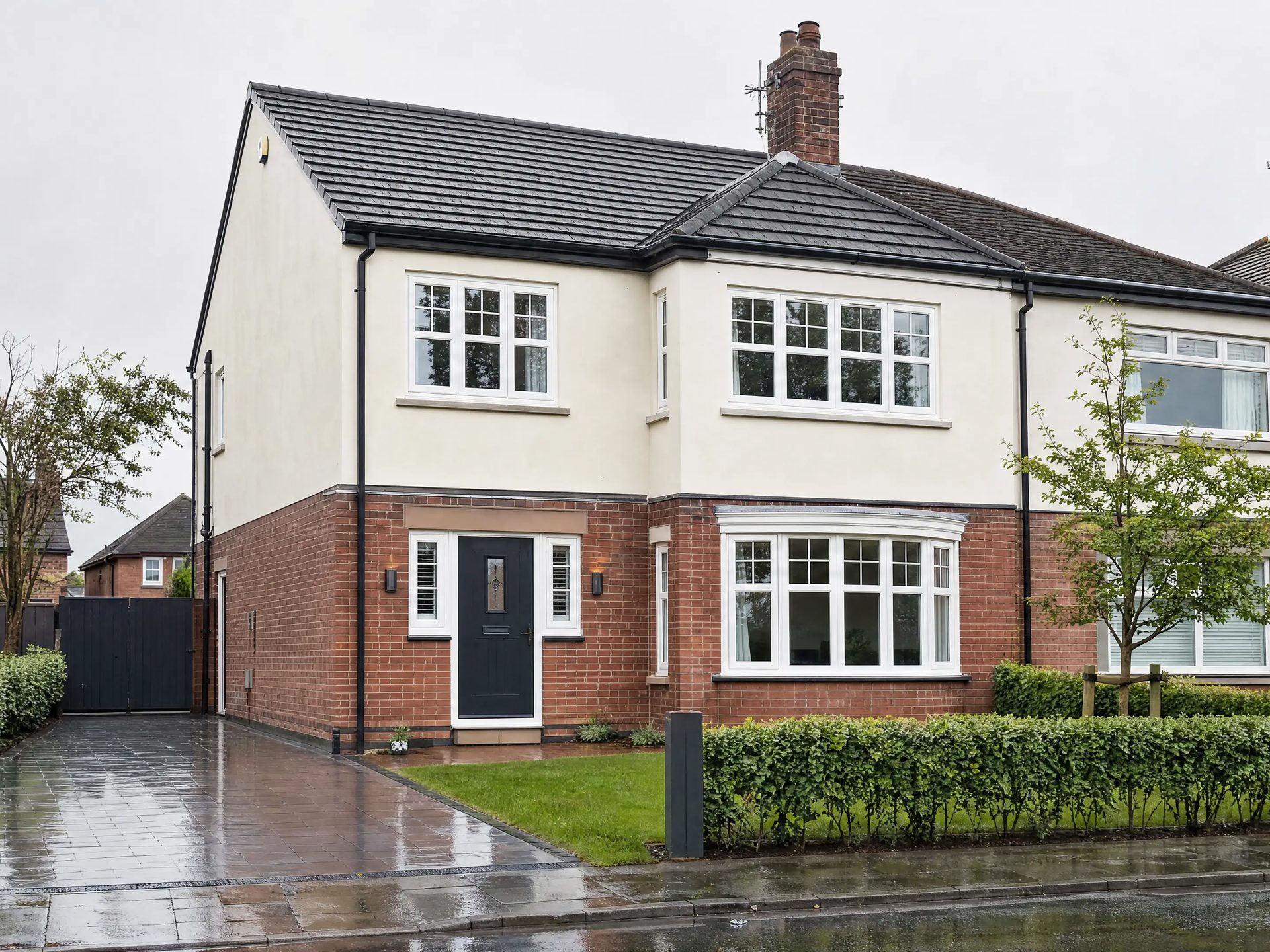 A refurbished three-bedroom semi-detached house in northern England